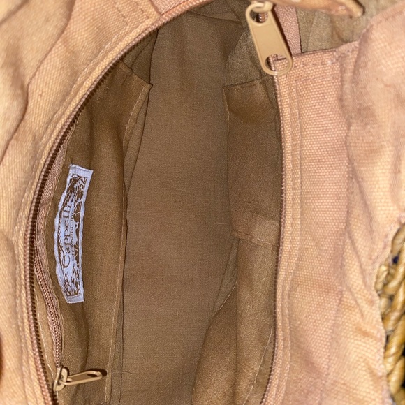 Vintage Capelli Of New York Tan Straw Purse - Picture 6 of 7